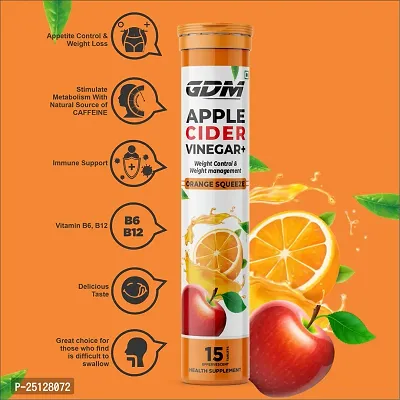 Apple Cider Vinegar+ for Weight Control and Weight Management - Orange Flavor ( Pack of 2)-thumb2