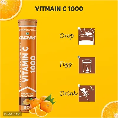 GDM Natural  Vitamin C 1000  (Vitamin C  Zinc) - Orange Flavor (Pack of 1)-thumb4