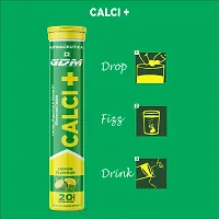 Calci+ Effervescent Tablets - For Vitamin D3  Bone Care - Lemon Flavor (Pack of 1)-thumb1