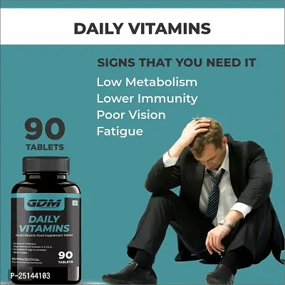 Daily Vitamins - High Source of Vitamin C  Vitamin A - 90 Tablet ( Pack of 1)-thumb2