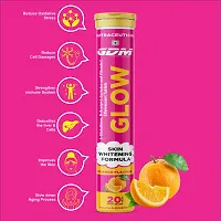 Skin Whitening  GLOW - L-Glutathione, N-Acetyl-L-Cysteine  Vitamin  C - Orange Flavor ( Pack of 1)-thumb2