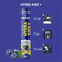 Hydra Kids+ Effervescent Tablet - with Electrolytes  Vitamins - Blueberry Flavor ( Pack of 1)-thumb4