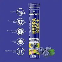 Hydra Kids+ Effervescent Tablet - with Electrolytes  Vitamins - Blueberry Flavor ( Pack of 1)-thumb1