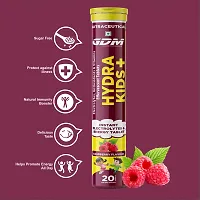 Hydra Kids+ Effervescent Tablet - with Electrolytes  Vitamins - Raspberry Flavor ( Pack of 1)-thumb2