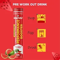 Performance Booster Effervescent Tablets for Pre - Workout - Watermelon Flavor ( Pack of 2)-thumb3