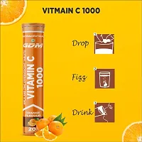 Vitamin C 1000 - Amla  Zinc Effervescent Tablets - Orange Flavor ( Pack of 1)-thumb2