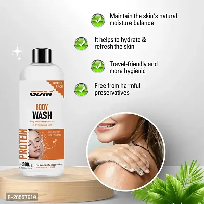 GDM Body Wash for 24 Hrs. Deep Moisturized Skin - Refill Pack  (500 ml)-thumb3