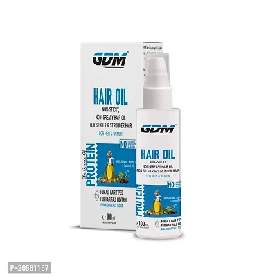 GDM Non-Sticky and Non-Greasy Oil for Silkier  Stronger Hair | For Men  Women - Hair Oil (100 ml)