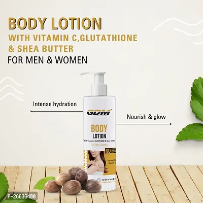 GDM Body Lotion with Vitamin C, Glutathione  Shea Butter for Re-Hydrate Dry Skin (200 ml)-thumb2