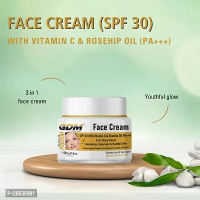 GDM Face Cream With Vitamin C  Roseship Oil for Moisturizer, Sunscreen  Glow  (50 g)-thumb2