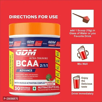 GDM BCAA Advance for  intra-training Supplement - 30 servings (450 g, WATERMELON)-thumb4