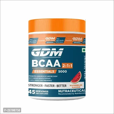 GDM BCAA Essentials - Intra Workout Supplement For Muscle Recovery - 45 Servings (315 g, Watermelon)-thumb0