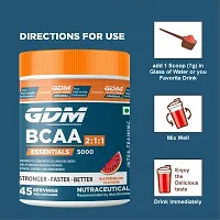 GDM BCAA Essentials - Intra Workout Supplement For Muscle Recovery - 45 Servings (315 g, Watermelon)-thumb2