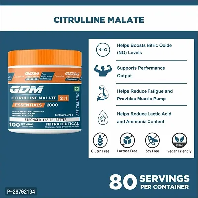 GDM Citrulline Malate 2:1 - 100 Servings (200 g, Unflavoured)-thumb2