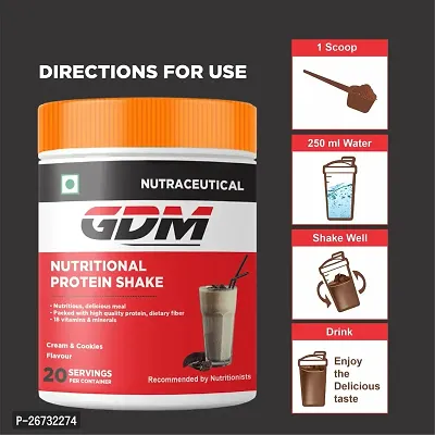 GDM Nutritional Protein Shake  - 20 servings (360 g, Cream  Cookies)-thumb4