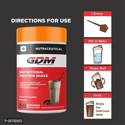 GDM Nutritional Protein Shake - 30 servings (540 g, Cream  Cookies)-thumb3