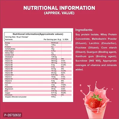 GDM Nutritional protein shake - 30 Servings (540 gm, Strawberry flavor)-thumb3