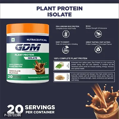 GDM plant protein Powder - 20 Servings (400 g, Rich chocolate)-thumb2