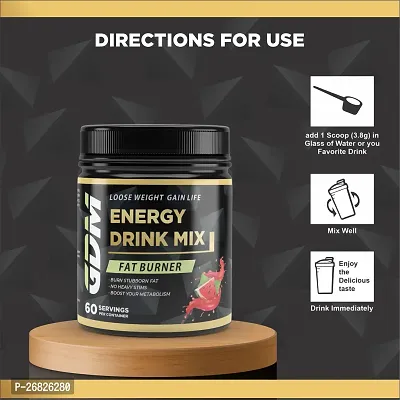 Energy Drink Mix - Fat Burner - 60 Servings (228 g, Watermelon Flavor)-thumb2