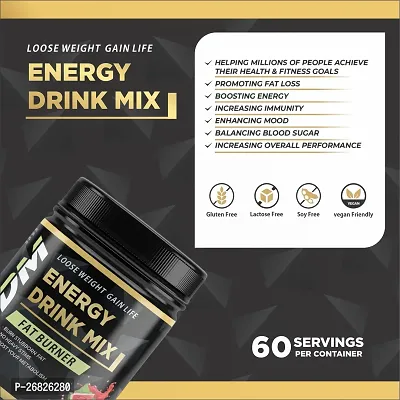 Energy Drink Mix - Fat Burner - 60 Servings (228 g, Watermelon Flavor)-thumb3