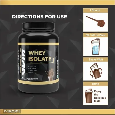 GDM Whey Isolate Protein Supplement - 48 Servings (1.5 Kg - Chocolate Flavor)-thumb5