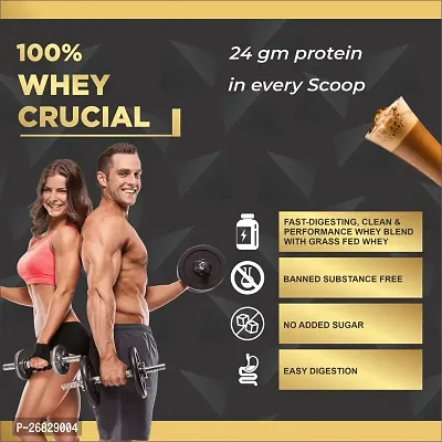 GDM 100% Whey Crucial Protein Supplement - 48 Servings ( 1.5 Kg - Coffee Flavor)-thumb5