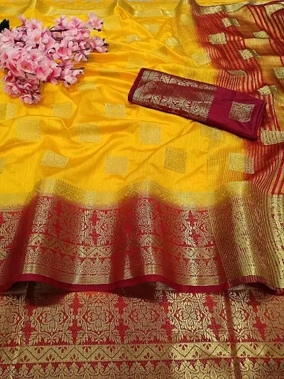 Beautiful Silk Jacquard Saree with Blouse piece