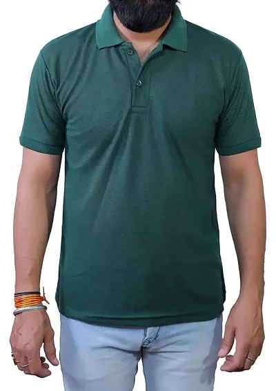 ME Solid Polo T Shirts for Men