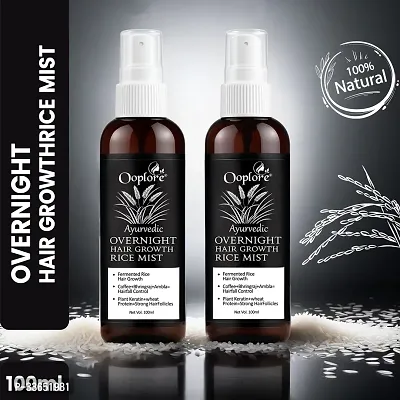 Rice Mist, Hydrosol/Toner/Mist For Hair Strengthening - Natural  Pure 100ML (Pack of 2)-thumb0