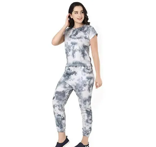 Elegant Tie And Dye Night Suit For Women