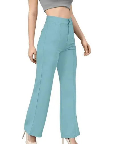 Elegant Polycotton Solid Trouser For Women