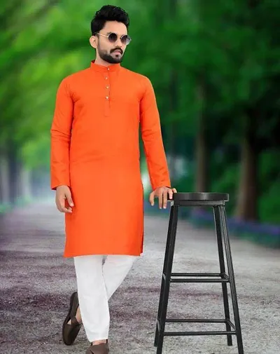 Reliable Solid Kurta And Bottom Sets For Men