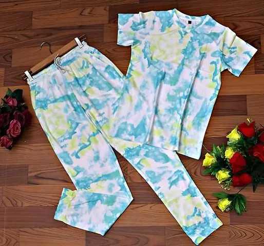 Stylish Fancy Tie Dye Night Suit For Women/Co-Ord Set For Women