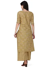 Gitaji Women S Soft Cotton Blend Kurta With Foil And Plazoo With Pockect-thumb1