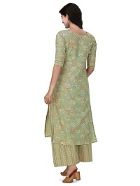 Gitaji Women S Soft Cotton Blend Kurta With Foil And Plazoo With Pockect-thumb1