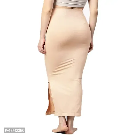 Tkeshto Women's Cotton Lycra Microfiber Saree Shapewear Petticoat for Women, Cotton Blended Shape Wear for Saree-thumb3