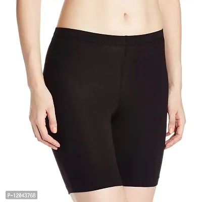 Tkeshto Cotton Lycra Comfort Stretchable Cycling Shorts Black