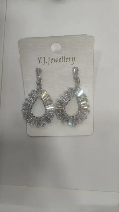 Alloy American Diamond Earrings For Women