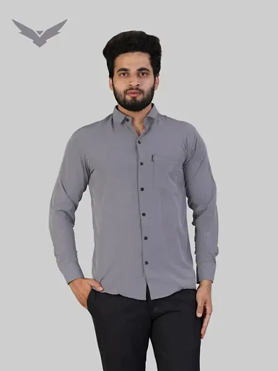 Stylish Solid Long Sleeve Casual Shirt For Men