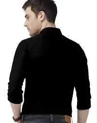Stylish Cotton Solid Long Sleeve Casual Shirt For Men-thumb1