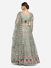 Women  Net Semi Stitched Lehenga Choli-thumb1