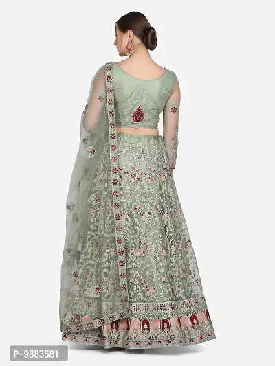 Women  Net Semi Stitched Lehenga Choli-thumb2