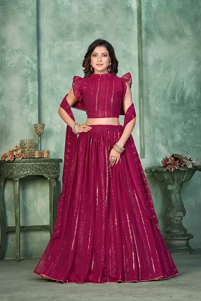 Stylish Georgette Lehenga Choli Set For Women