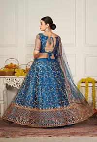 Women  Net Semi Stitched Lehenga Choli-thumb2