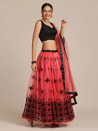 Women  Net Semi Stitched Lehenga Choli-thumb2