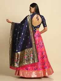 Women  Jacquard Semi Stitched Lehenga Choli-thumb2