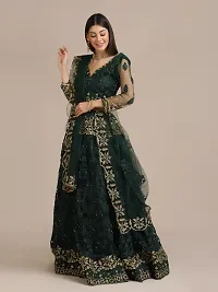 Women  Net Semi Stitched Lehenga Choli-thumb2