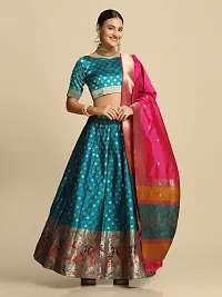 Stylish Peach NET  Lehenga Choli Set For Women-thumb4