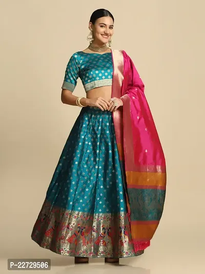 Stylish Peach NET  Lehenga Choli Set For Women-thumb5