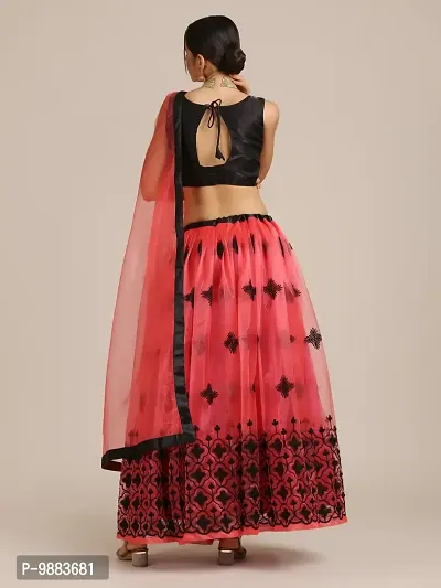 Women  Net Semi Stitched Lehenga Choli-thumb2